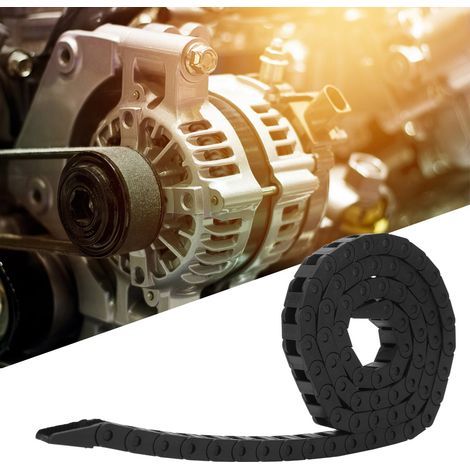 Chaîne porte-câbles en nylon noir de type pont 7 x 7 mm pour imprimante 3D et machine-outil CNC (1/5)