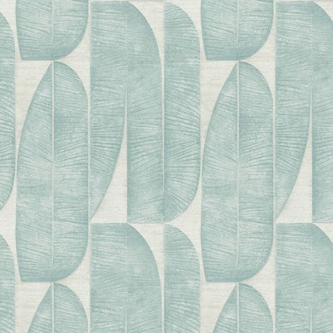 Grafik Tapete Profhome 396585 Vliestapete leicht strukturiert Design matt grau blau türkis-blau 5,33 m2