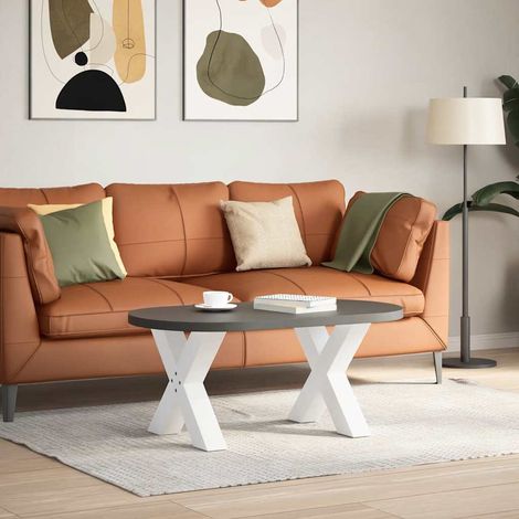 Maison Exclusive - Couchtischbeine X-Form 2 Stk. Weiß 60x(42-43)