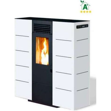 stufa a pellet slim canadian stove "slim 6" bianco 6,14 kw (1/5)