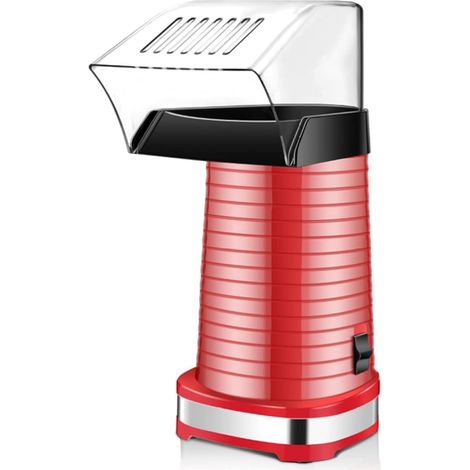 Machine À Pop-Corn, Machine À Pop-Corn , Pop-Corn Rapide en 3 Minutes avec Couvercle Supérieur pour La Maison, La Fête Et La Famille,Rouge [Classe énergétique A]