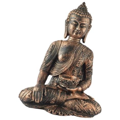 Bougeoir Statue de Bouddha en Résine Dorée pour Bougie (1/5)