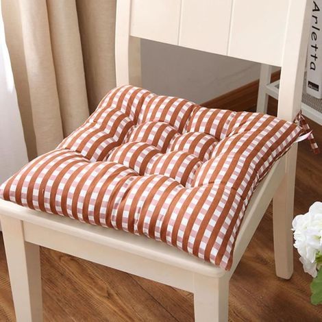 Lot de 4 Coussin de Chaise Brossé Coussin de Chaise de Salle à Manger Coussin d'impression 40x40CM (1/3)