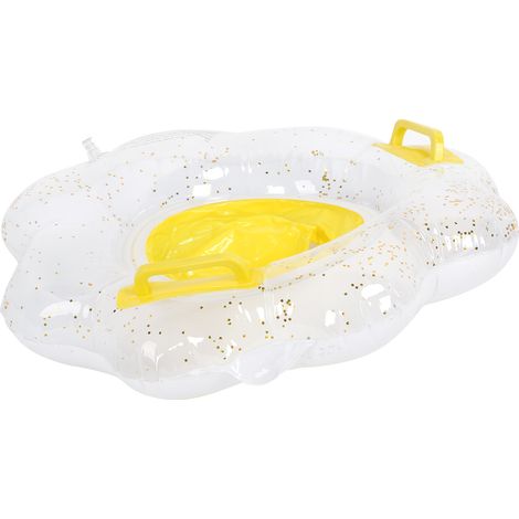 Aufblasbarer Babyschwimmer mit Sicherheitssitz, blütenförmige Hüftschwimmer mit Griffen (1/5)