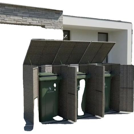 Müllkorbdeckel, wetterbeständiges Design, einfache Pflege, GRAU (1/2)