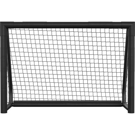 Wolketon Fußballtor 180 x 120 x 60 cm – Kinder Fußballtor mit Torwand & Netz, stabiles Metalltor für Garten & Indoor, Schwarz