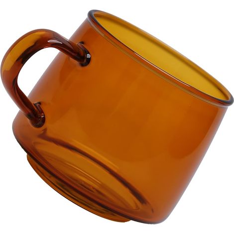350ml Borosilicate Glass Coffee Mug, Clear Cup with Handle for Home Coffee and Tea (1/5)