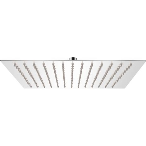 vidaXL Cabezal de ducha cuadrado efecto lluvia acero inoxidable 30x30 (1/5)