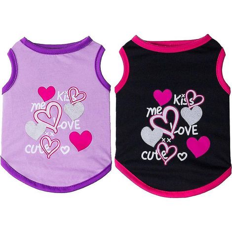 Vêtements pour chiens de petite et moyenne taille, t-shirt mignon, déguisement pour chiots et chats-XS (1/2)