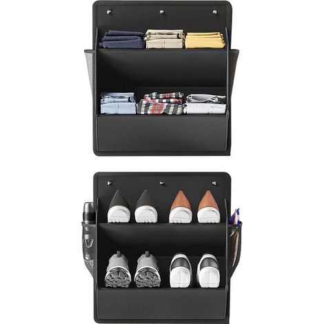 EASYCOMFORT Lot de 2 rangements chaussures camping-car avec adhésif, étagère suspendue porte, organisateur mural poches profondes (1/5)