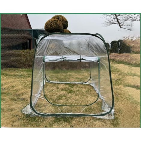 Filiyano-Serre transparente pliable, mini cloche de jardin avec ou sans jupe de fond, protection des plantes d'intérieur et d'extérieur, protection (1/5)