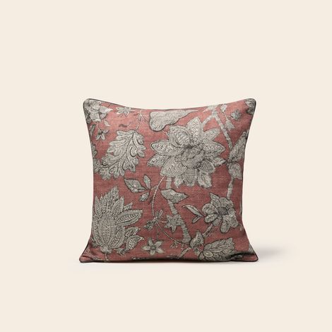 Housse de coussin en Fleurs indiennes imprimées LILIVATI (1/4)