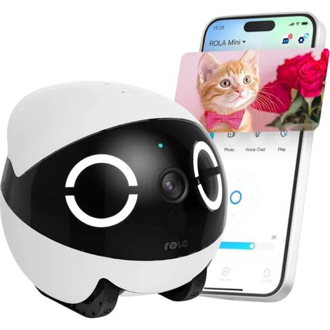 Enabot ROLA Mini 2K Até 25 dias de autonomia - Robô com câmara de vigilância