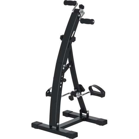 Ensemble pédales bras jambes écran LCD hauteur intensité réglables structure acier EVA PP 40x42,5x100 cm noir (1/5)