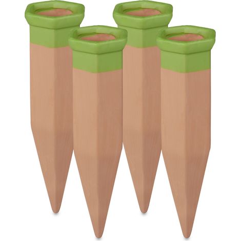 12 punte di irrigazione in terracotta, coni per bottiglie PET da 1,5 l, per fioriere e piante in vaso