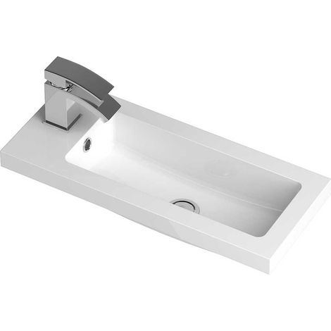 Hudson Reed Compact 600mm Polymarble Furniture Basin - PMB303 (1/2)