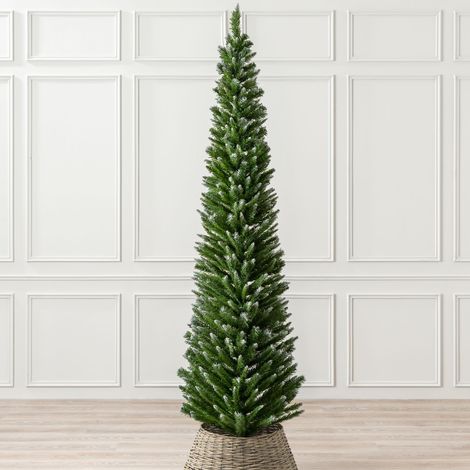 Snowy Pencil Christmas Tree (7ft) (1/5)
