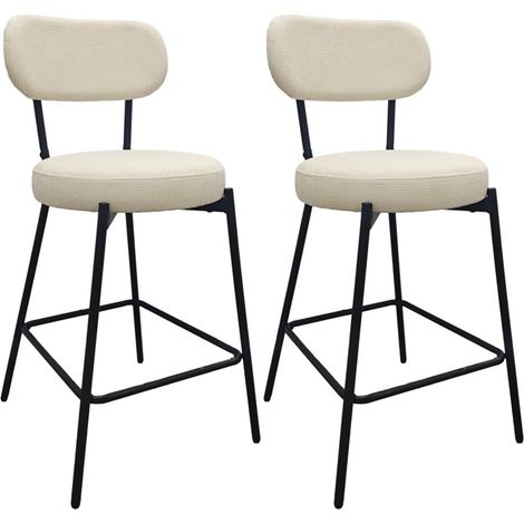 Barhocker Kücheninsel Metall Cord H65cm CELESTE (1/5)
