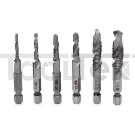 PUNTE PER FORARE SET 6pz ACCIAIO TRAPANO METALLO LEGNO FERRO FRESARE (1/5)