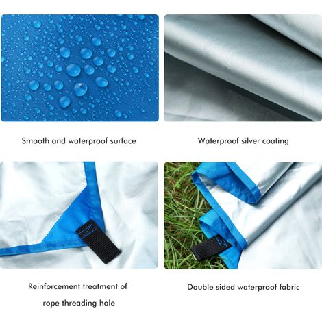 Bâche de Protection Solaire et Anti-Pluie avec Revêtement Argenté pour Camping, Hamac et Pique-nique (1/5)
