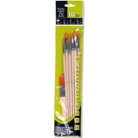 CAMPUS Set 10 Pinceaux Acrylique Dont 1 Spalter