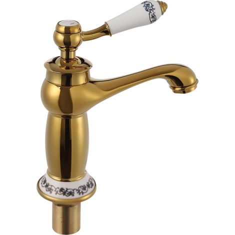 Robinet pour vasque - 12,2 cm - laiton - cartouche céramique (1/5)