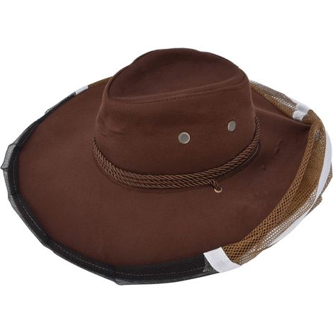 Cappello da cowboy da apicoltore – velo in rete – coulisse traspirante – zanzariera – apicoltori