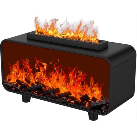 Diffuseur D'arômes Diffuseur D'huiles Essentielles avec Effet Flamme, Humidificateur Ultrasonique pour Aromathérapie Couleurs Salon de Yoga, Spa, Sommeil, Cheminée (1/5)