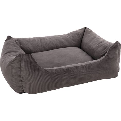 Lit pour Chien et Chat Celeste Gris Foncé - Coussin 100x80x30cm - Panier Lavable - Fond Anti-dérapant - Housse Amovible - Couchage Doux et Confortable (1/5)