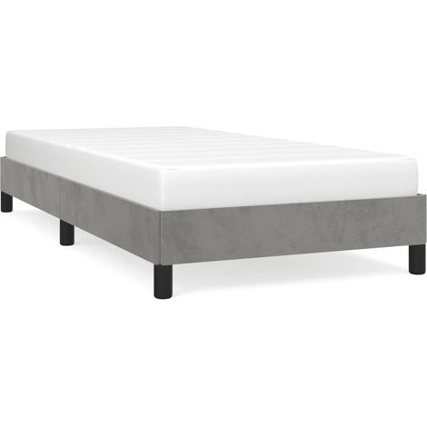 Maison Exclusive - Cadre de lit sans matelas gris clair 90x200 cm velours