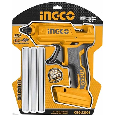 Pistola colla a caldo a batteria litio 20 V Termocollante Solo corpo Ingco CGGLI2001 (1/7)