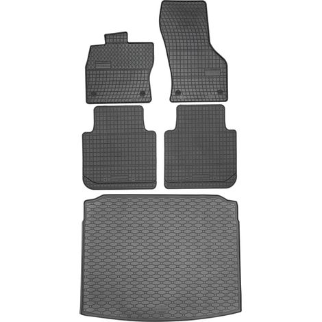 Ensemble de tapis de sol en caoutchouc pour VW Tiguan II SUV (2016-2024) + tapis de coffre