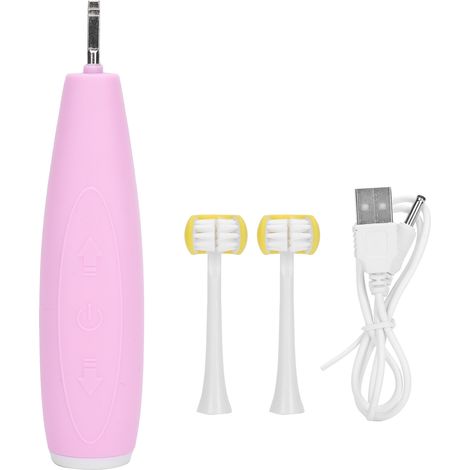 Brosse à dents électrique enfant 3 faces, 5 vitesses rechargeable étanche - Rose (1/5)