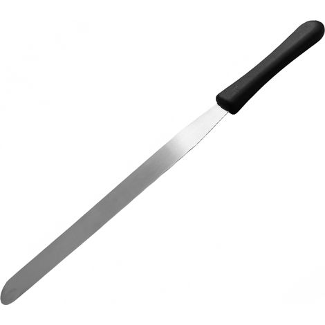 Spatola pasticcere professionale da cucina laboratori pasticceria cm 30 dritta per lisciare creme glasse burro la lavorazione di dolci impugnatura ergonomica Acciaio Inox Flessibile Made in Italy