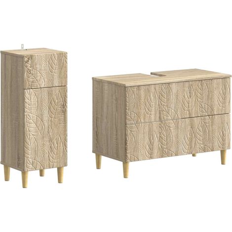 Maison Exclusive - Ensemble de 2 meubles de salle de bain DELFT Chêne Sonoma (1/5)