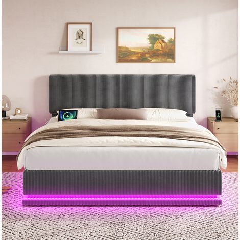 letto letto matrimoniale contenitore 140x200 LED OKMYHOME
