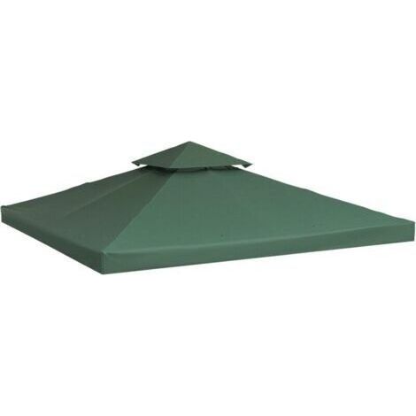 Replacement canvas for gazebo tent 3 x 3 m dark green (1/3)