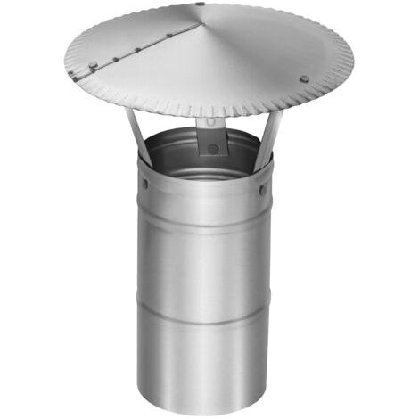 Chapeau De Cheminée - Inox - ø 100 mm - Argent - Chapeau Cheminée Anti Pluie - Résistant à la Corrosion - Installation Facile - Design Moderne-NANOTEH (1/5)
