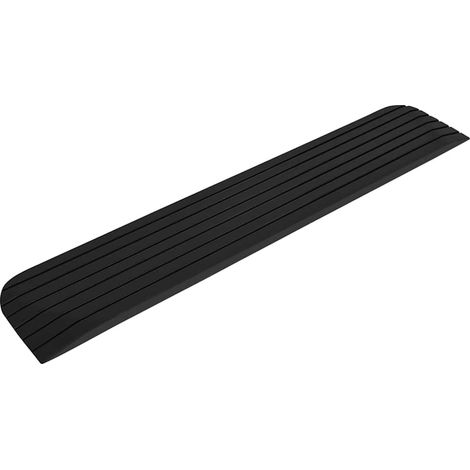 Rampe de seuil en caoutchouc antidérapante noire 110 x 21 x 2,5 cm, charge 5 t - PANGIVO (1/5)