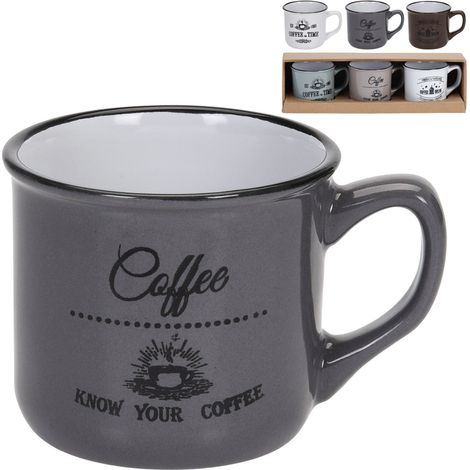 Tazas de cerámica para café espresso, juego de 3