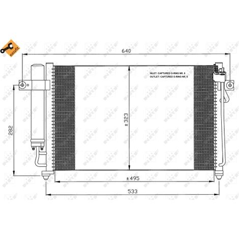 Condenseur, climatisation NRF 35476 HYUNDAI 976061C200