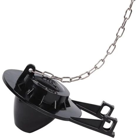 Clapet de réservoir de toilette universel 2 pouces, joint en caoutchouc durable et durable, compatible avec les normes américaines de conservation de l'eau, facile à installer, noir (1/3)