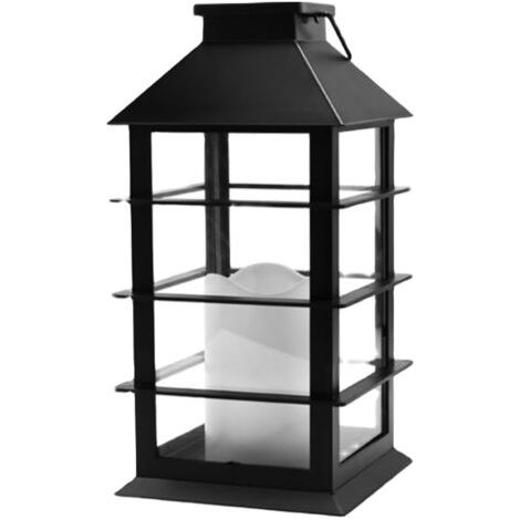 1 lanterne solaire d'extérieur avec effet de bougie vacillante, indice de protection IP44, idéale pour le jardin, la terrasse, le balcon et le camping. (1/5)
