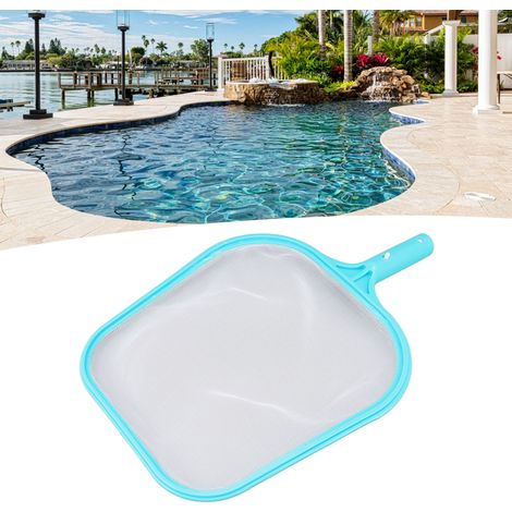 Filet de Piscine en Nylon Bleu Structure Plastique 43 x 29 x 3cm pour Spa et Fontaines Nettoyage Rapide Léger 165g (1/5)