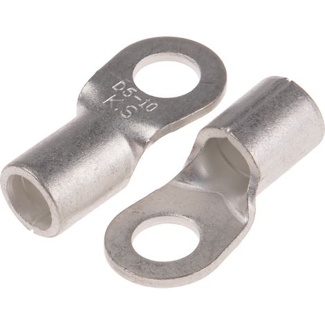 Cosses à œillet RS PRO, Non-isolé, 10mm², 10, 10mm