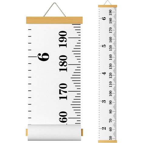 Toise de croissance - toise de croissance enfant - toise de croissance enfant - murale - amovible - décoration murale - toise de mesure enfant - blanc (1/5)