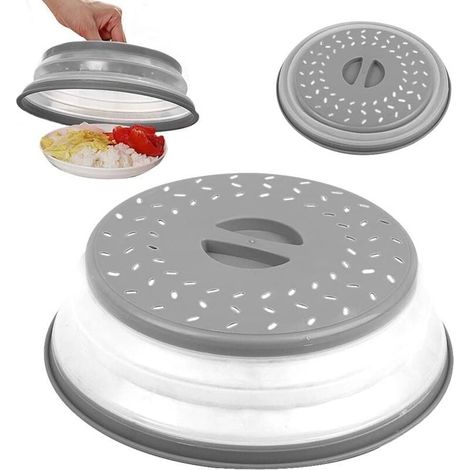 Micro Onde - Cloche Micro Onde sans BPA, Anti Vapeur et Fonction Passoire - Gris (1/5)