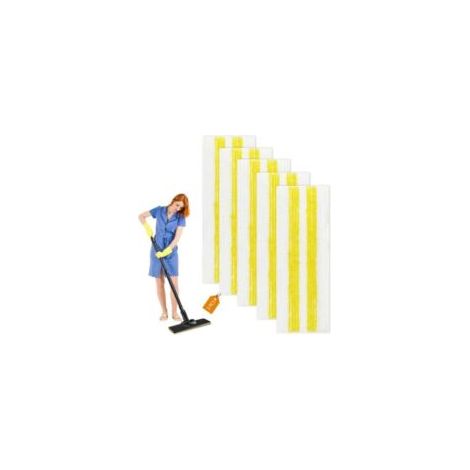 Juego de 5 cabezales de fregona universales, compatibles con los modelos SC1, SC2, SC3, SC4 y SC5, con paños de microfibra lavables de repuesto aptos para todo tipo de suelos. - Crezuo