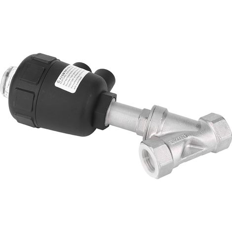 Vanne d'angle à commande pneumatique, raccord fileté, corps en acier inoxydable avec boîtier en plastique renforcé, vanne vapeur 3/4 pouce DN20 (1/5)