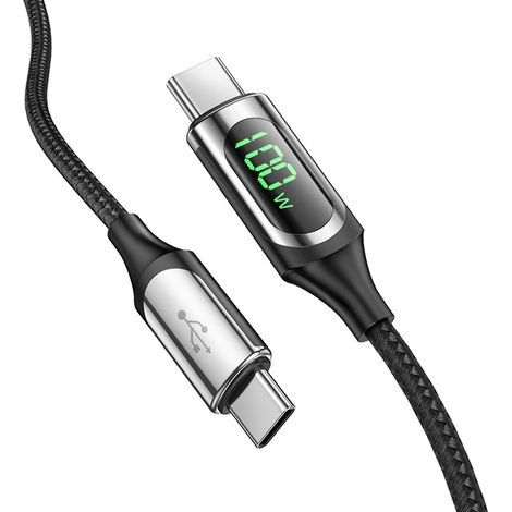 100-W-Doppelend-Schnellladekabel mit USB-C-Anschluss und PD-Unterstützung aus Zinklegierung für Mobiltelefone (1/4)